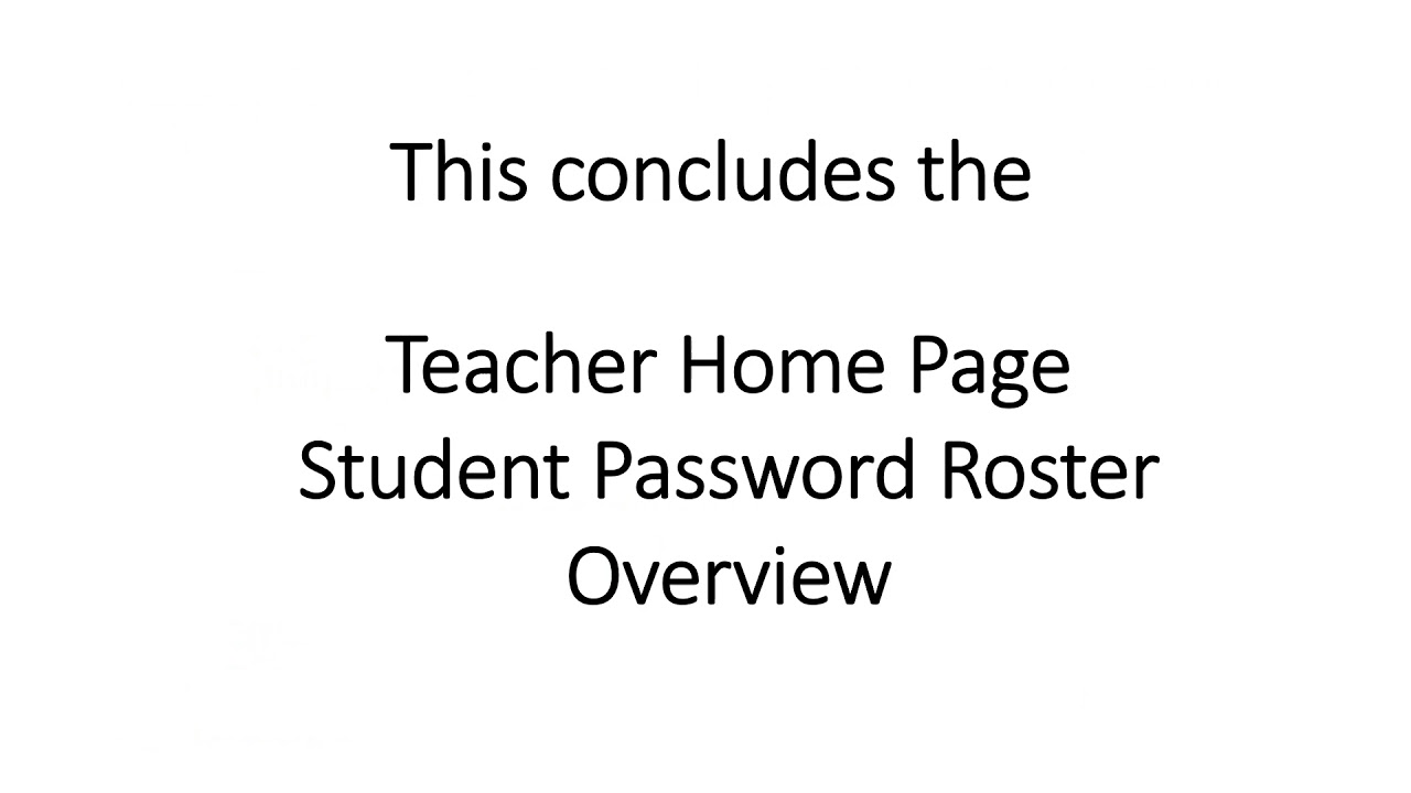 Generate Student Password List