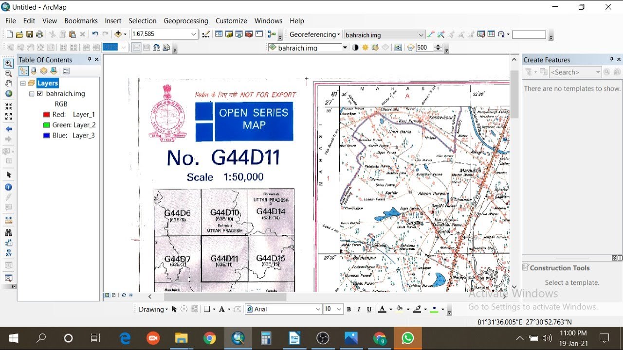 GEO-REFRENCING A TOPOSHEET IN ArcGIS #georefrencing #arcgis #gis #wgs84 #lcc #utm