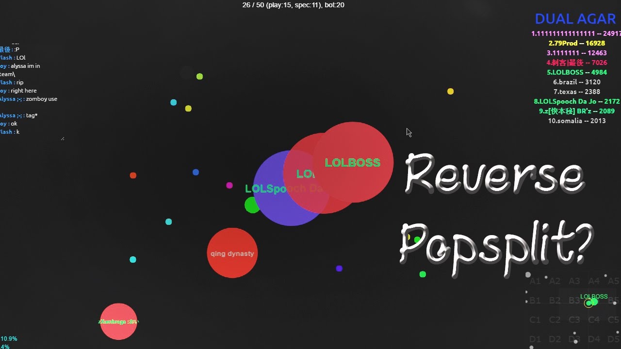 Dual-Agar Win/Fail #1 Reverse Popsplit,Popsplit,Fails