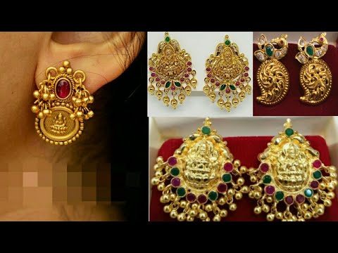 Handmade Terracotta Lakshmi Earrings in Gold shade – Khushi Handicrafts