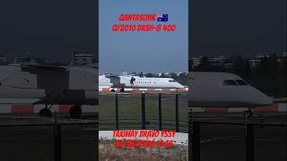 TAXIING ON ONE ENGINE! QantasLink 🇦🇺 QF2010 Dash-8 400 on taxiway bravo YSSY