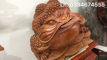 Cóc ngậm tiền - Cóc ba chân - Thiềm thừ gỗ hương cực nét