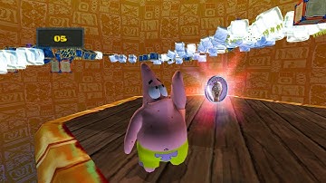 The Spongebob SquarePants Movie Game - All 3 Floating Block Challenges (Speedrun) [4K]