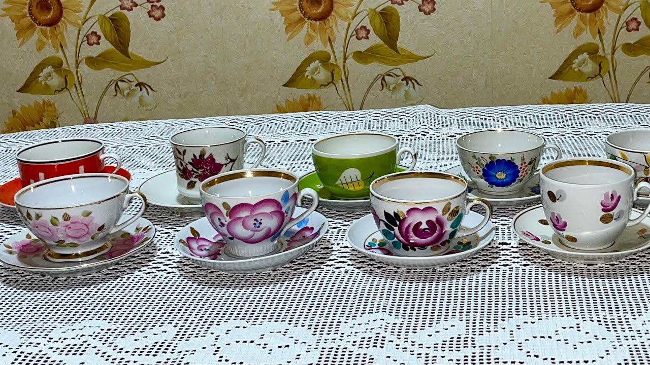 Огляд моєї колекції чайних пар з ручним розписом. Частина друга. 