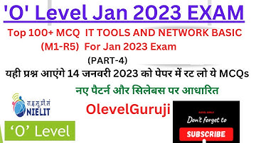 O Level IT Tools (M1-R5.1) || O Level Exam January 2023 | O level IT Tools(m1-r5.1) Model Paper 2023