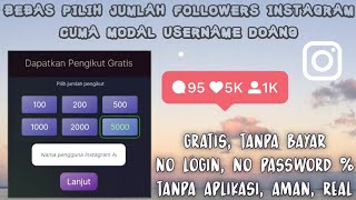 Cara Menambah Followers Gratis | Tanpa Login & Tanpa Password✅