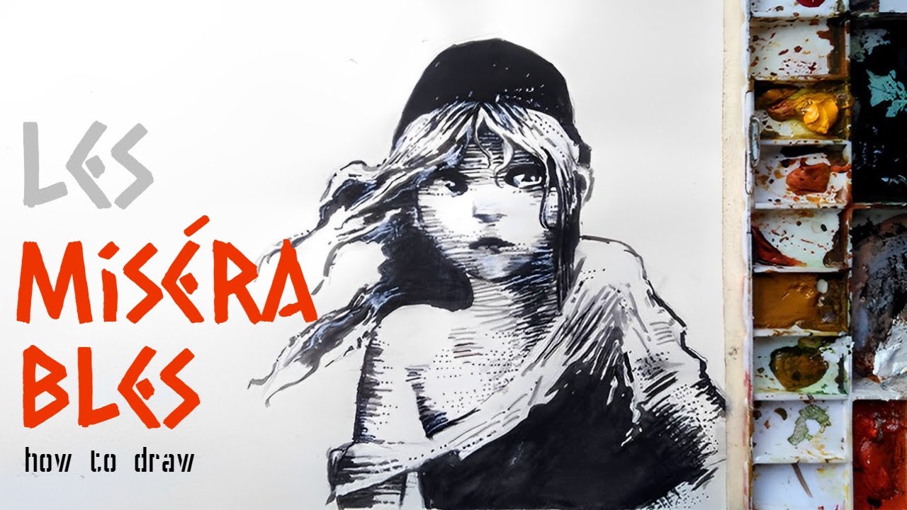 How to Draw Les Miserables | Watercolor Painting Tutorial - YouTube