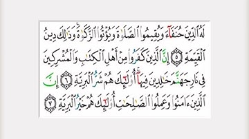 سورة القدر، البينة، الزلزلة مكتوبة ومكررة الشيخ محمد صديق المنشاوي