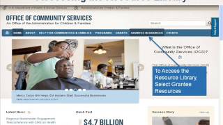 Office of Community Services Website Tutorial