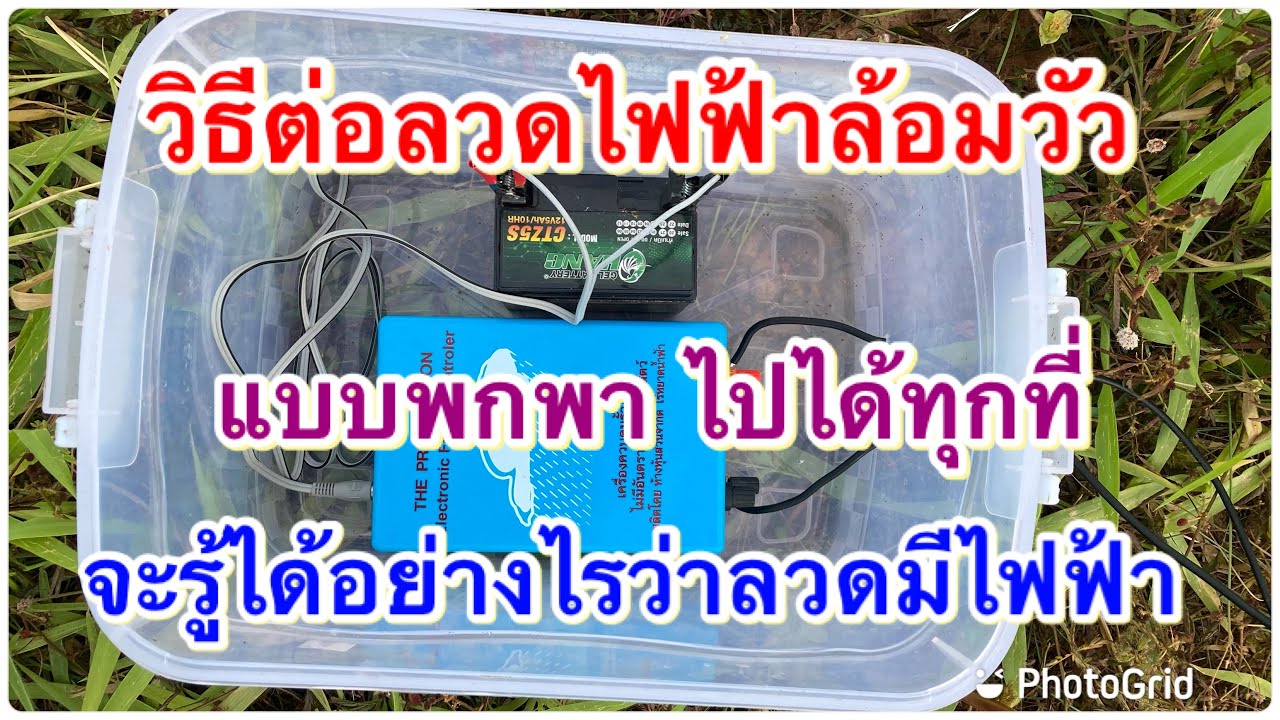 วิธีต่อลวดไฟฟ้าล้ิอมวัว แบบพกพา ไปได้ทุกที่ จะรู้ได้อย่างไรว่าลวดมีไฟฟ้า