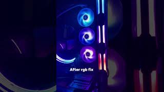 Fixed my front rgb fans gaming pc pcbuild pcsetup gpu pcparts pcupgrade