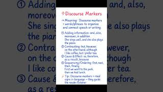Discourse Markers in English Grammar | Easy Examples