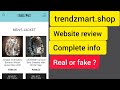 trendzmart.shop website review | trendz Mart shop website review | trendz Mart website real or fake