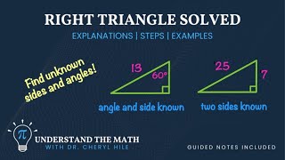 Solving a Right Triangle | Finding Unknown Sides and Angles