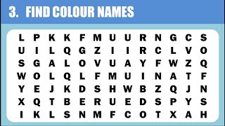 FIND COLOURS NAME  💙💛❤ | WORD SEARCH | PUZZLE screenshot 5