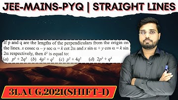 If p and q are the lengths of the perpendiculars from the origin on the lines. x cosec a -y sec a =k