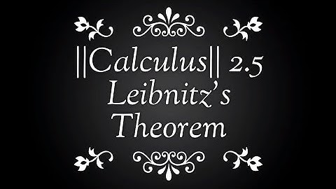 Calculus Thm.2.5 Leibnitz