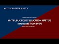 Webinar on Why Public Policy Education Matters Now More Than Ever