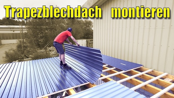 Der Xxl Carport 3 Aufbau Carport Montage Trapzeblechdach Youtube