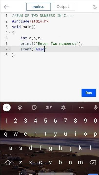 Sum of two numbers in c ||Summation of two numbers in c language|| c ...