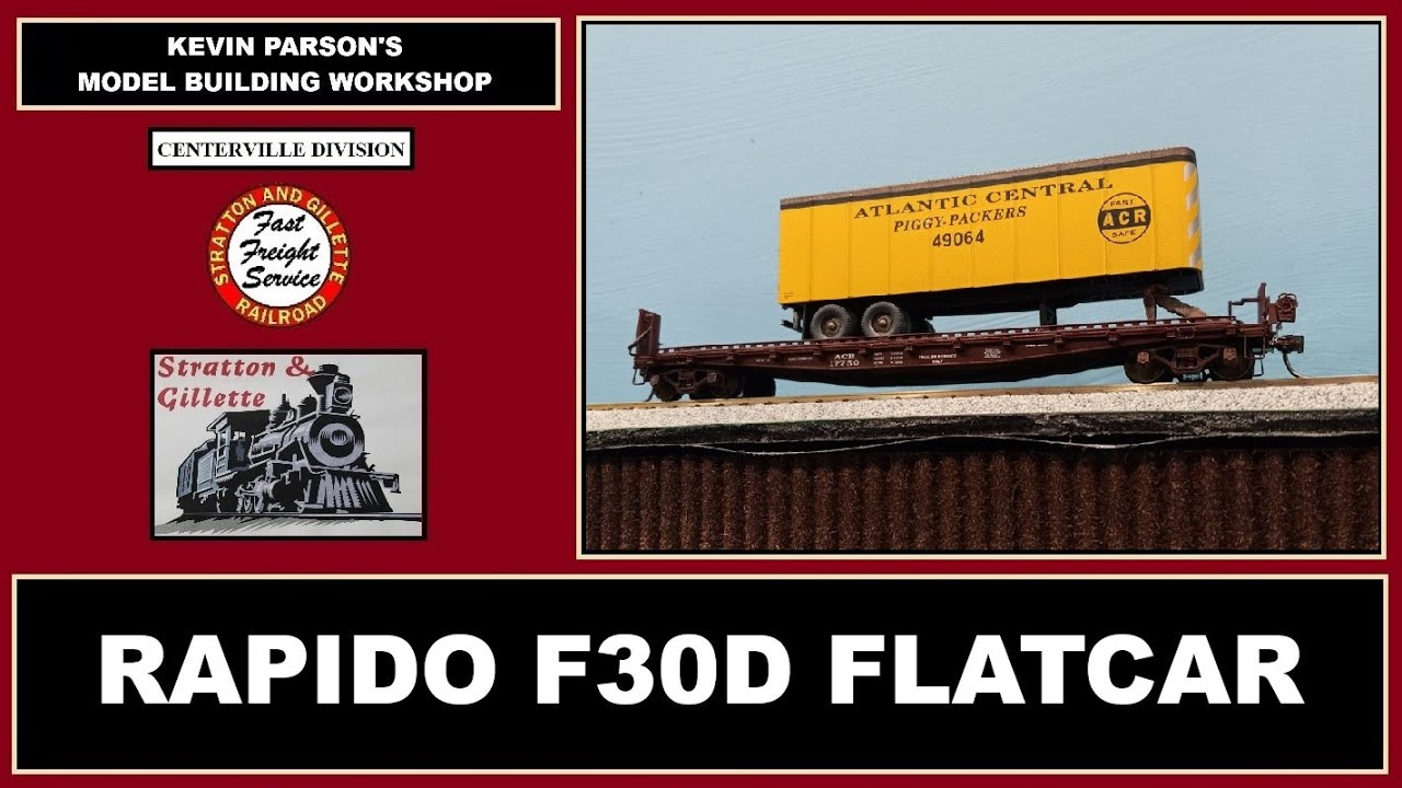 Сборка вагона-платформы Rapido F30 в масштабе HO