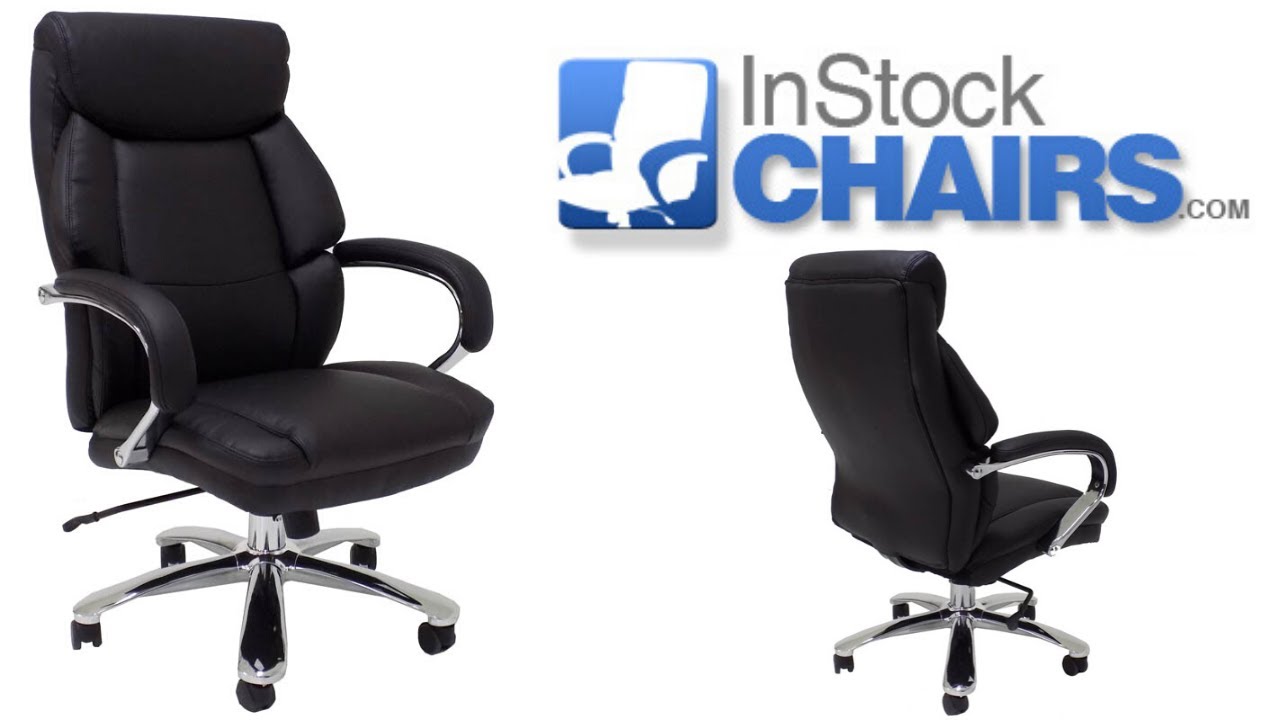 Big & Tall Extra Wide Leather Office Chair - InStockChairs