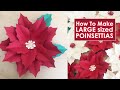 DIY Paper Poinsettias Large | How to Make Poinsettias | Christmas Decorations | Easy Paper Flower