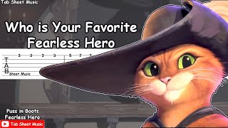 Who Is Your Favorite Fearless Hero? (Puss in Boots) Guitar Tutorial @tabsheetmusic