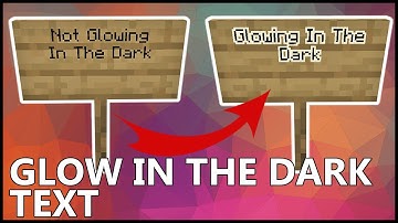 How To Make SIGNS GLOW IN THE DARK In MINECRAFT