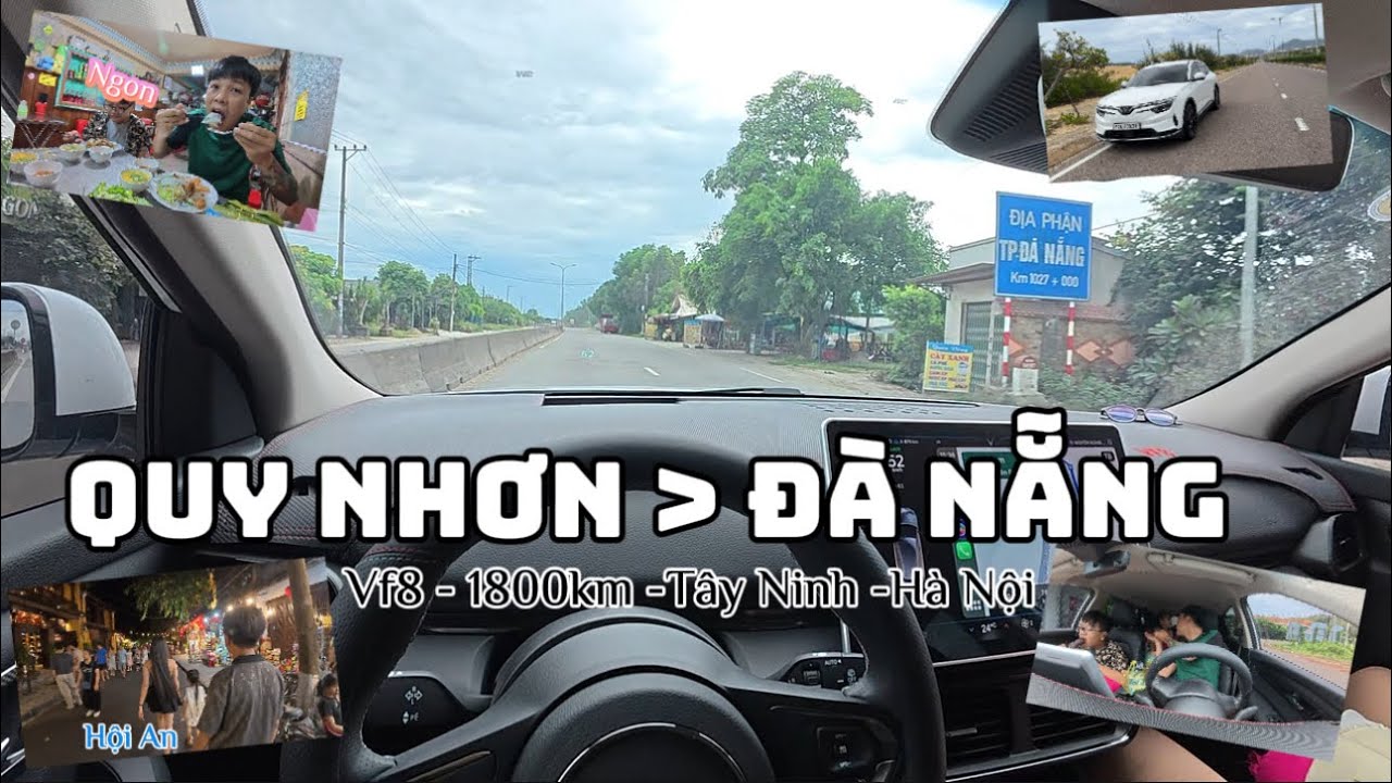 Lái xe VF8 Tây Ninh đi Hà Nội - ngày hai đến HỘI AN Đà Nẵng