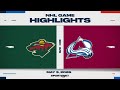 NHL Game 1 Highlights | Wild vs. Avalanche - May 3, 2026