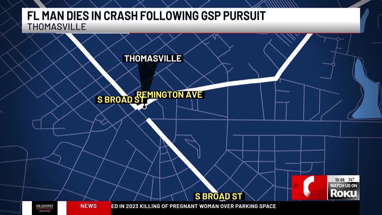 Jacksonville man dies in crash following GSP pursuit - YouTube