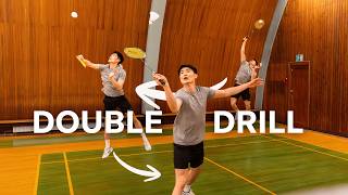 Master Badminton Doubles Rotation: 4-Shot Drill from Rear Court to Net