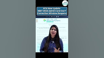 NTA New Update on NEET 2024 Admit Card | NEET Correction Window Reopens🤯 #neet #neet2024 #shorts