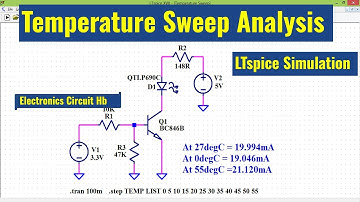 Temperature Sweep in LTspice | .TEMP Syntax in LTspice