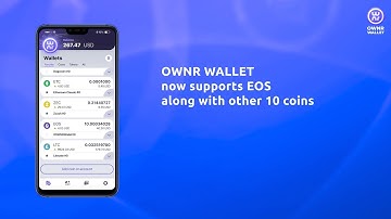 OWNR WALLET now supports EOS blockchain and resources management