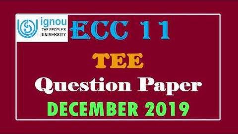 EEC 11 Question paper December 2019| English / Hindi