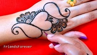 So Amazing Heart Henna Design | Very beautiful mehndi designs for hand | 2019