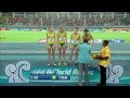 4 x 1500m W Kenya WR 16:33.58 / Australia AR 17:08.65