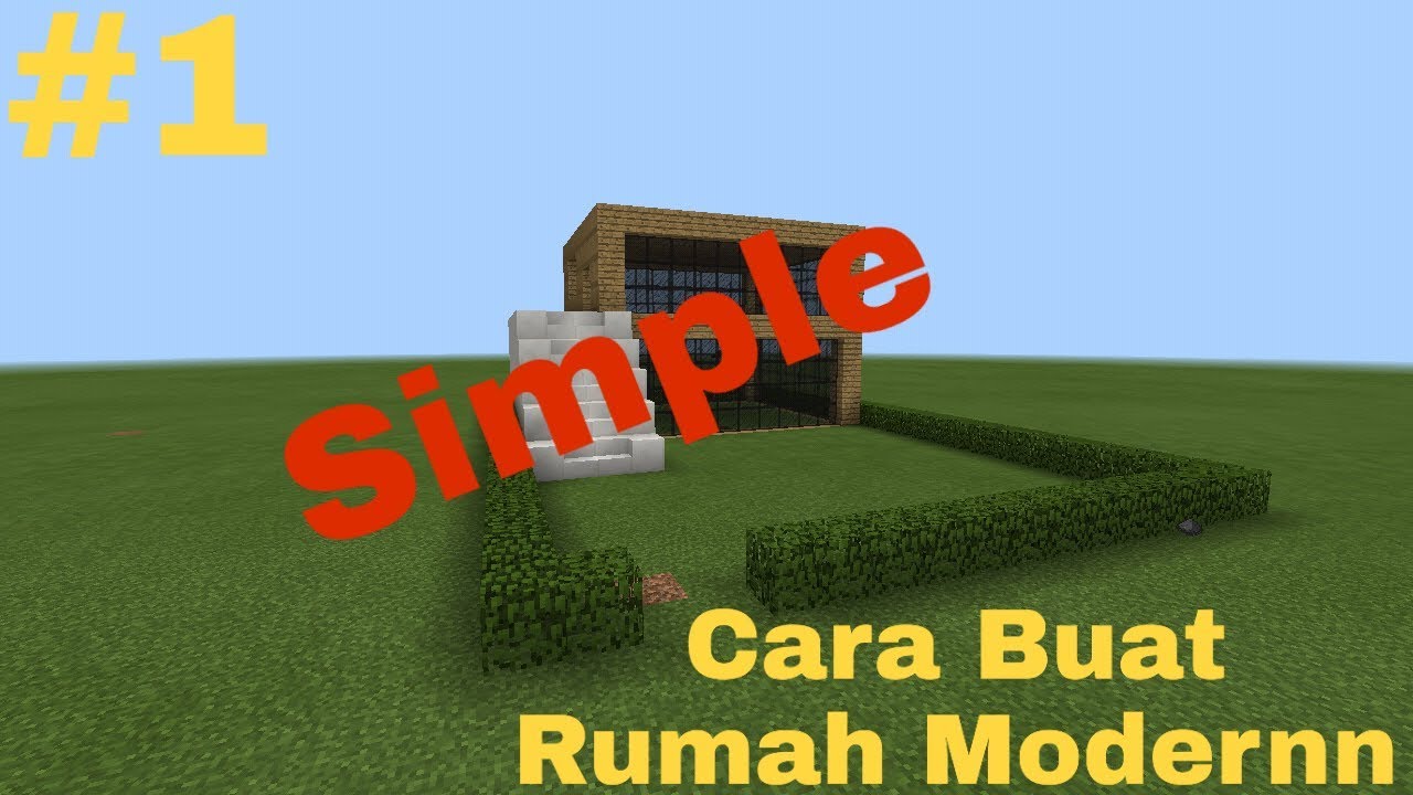 Minecraft Cara Membuat Rumah Modern Yang Mudah YouTube
