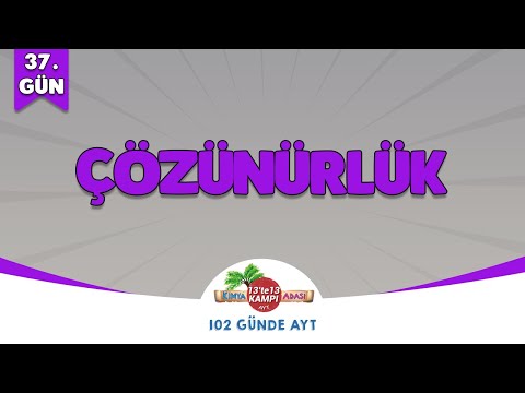 📌37.GÜN l Çözünürlük🤓 Kimya Adası #aytkimya