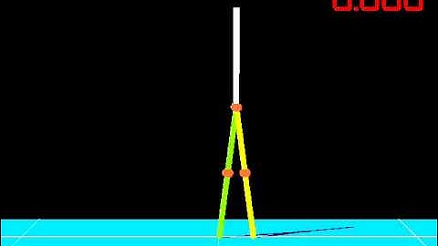 Simulation of bipedal walking of a five-link planar biped robot