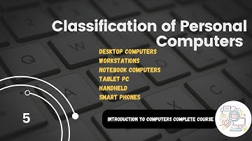 Classification of Personal Computers| Introduction to Computers Course