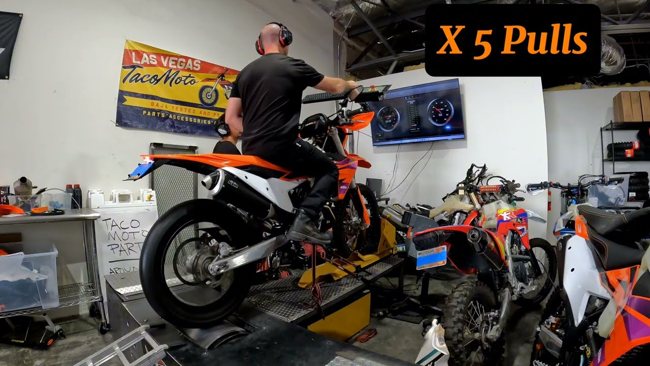 2024 KTM 500 EXC-F Exhaust Output Comparison