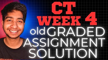 Computational Thinking Week 4 Graded Assignment Solution of Previous Term! IIT Madras BS DataScience