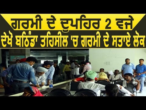 गर्मी के दोपहर 2 बजे: देखें Bathinda की Tehsil में गर्मी के सताए लोगों का हाल