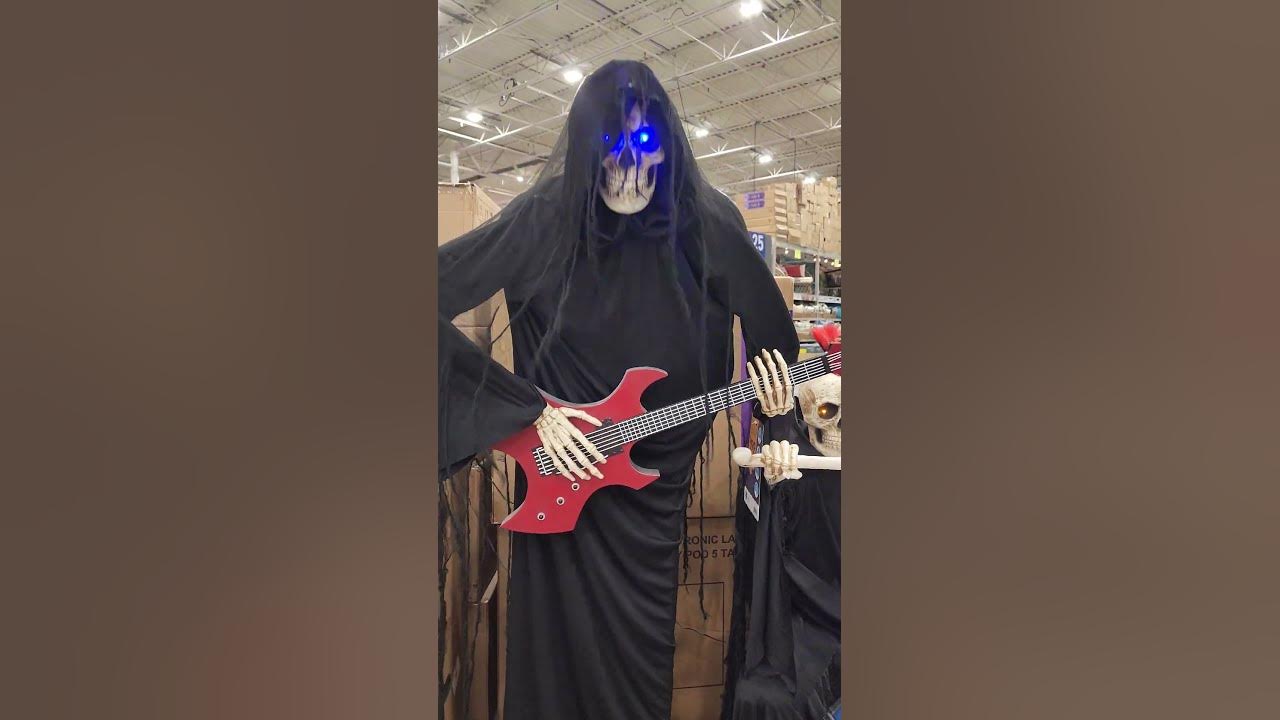 Lowes animatronics grim reaper band halloween 2023 youtube