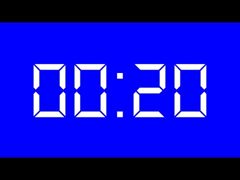20 Seconds Timer HD No Copyright - Blue Screen + Beep