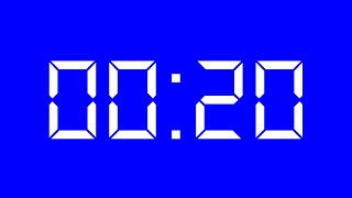 20 Seconds Timer HD No Copyright - Blue Screen + Beep