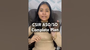 CSIR ASO/SO Complete Plan #ias #upsc #vyasaias #csir